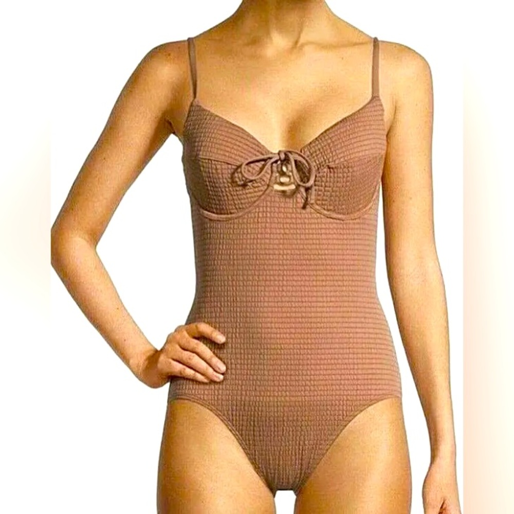 🆕 Time and Tru One Piece Crinkle Swimsuit (S 4-6)
